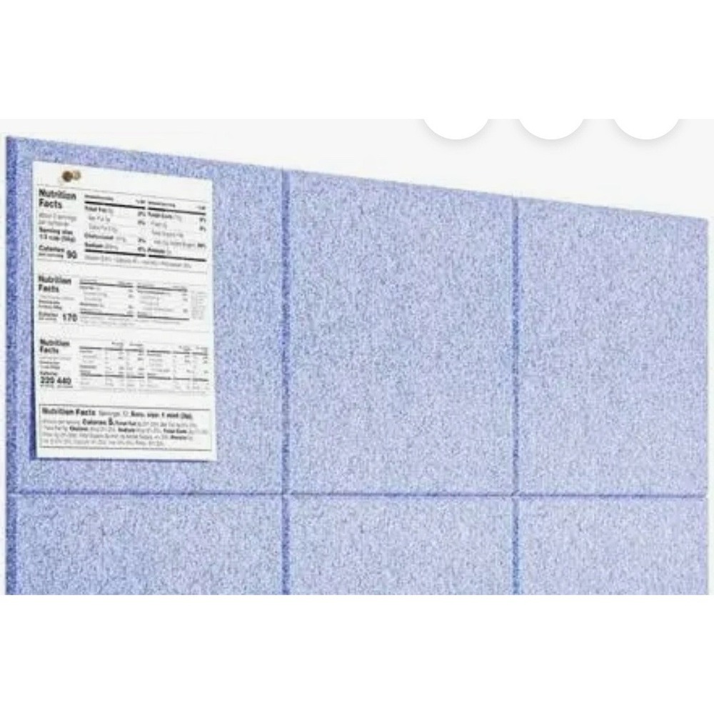 FLUXYNARA Blue Felt Board Wall-Mounted Memo Notes Rectangle Modern Wall Tiles